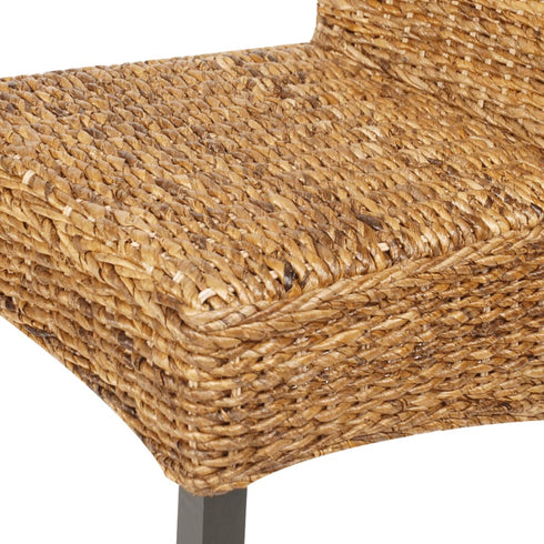 Swen Studio -  Dining Chairs 6 pcs Abaca and Solid Mango Wood
